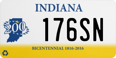 IN license plate 176SN