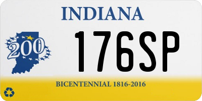 IN license plate 176SP