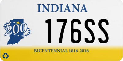 IN license plate 176SS