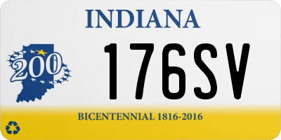 IN license plate 176SV