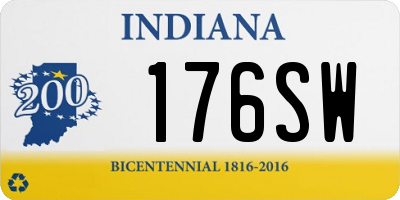 IN license plate 176SW