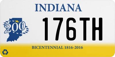 IN license plate 176TH