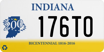 IN license plate 176TO