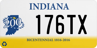 IN license plate 176TX