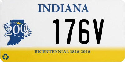 IN license plate 176V