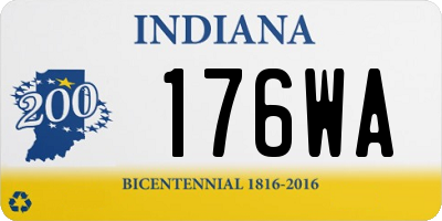 IN license plate 176WA