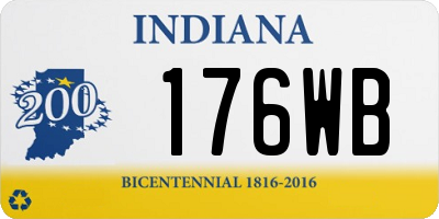 IN license plate 176WB