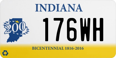 IN license plate 176WH