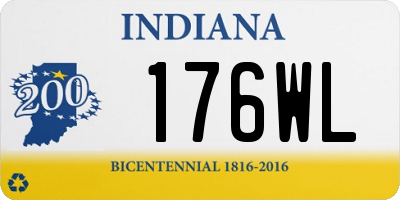 IN license plate 176WL