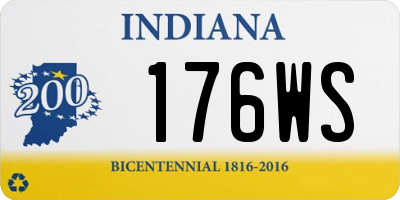 IN license plate 176WS