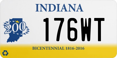 IN license plate 176WT