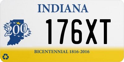 IN license plate 176XT