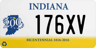 IN license plate 176XV