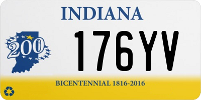 IN license plate 176YV