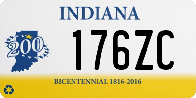 IN license plate 176ZC