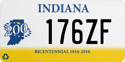 IN license plate 176ZF