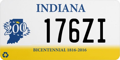 IN license plate 176ZI