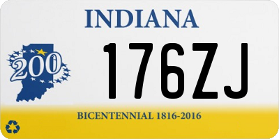 IN license plate 176ZJ