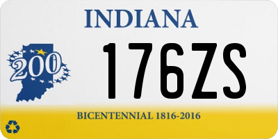 IN license plate 176ZS