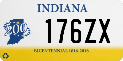 IN license plate 176ZX