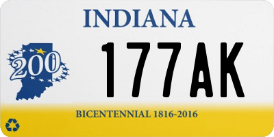 IN license plate 177AK