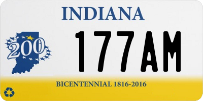 IN license plate 177AM