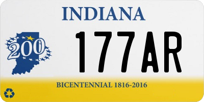 IN license plate 177AR