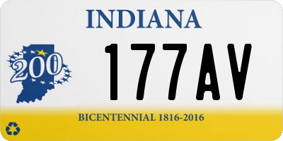 IN license plate 177AV