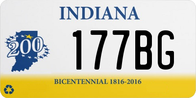IN license plate 177BG