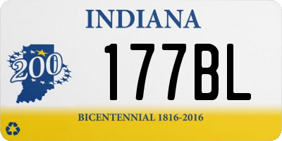 IN license plate 177BL