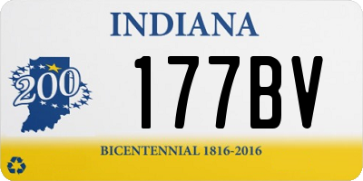 IN license plate 177BV