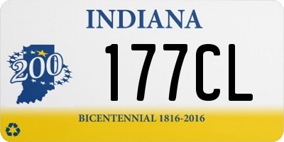 IN license plate 177CL