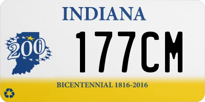 IN license plate 177CM