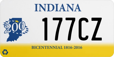 IN license plate 177CZ