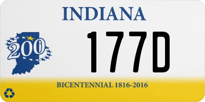 IN license plate 177D
