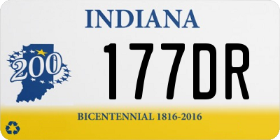 IN license plate 177DR