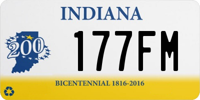 IN license plate 177FM