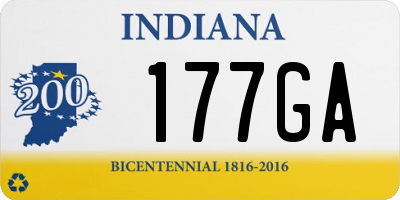 IN license plate 177GA