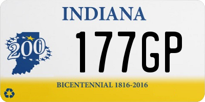 IN license plate 177GP