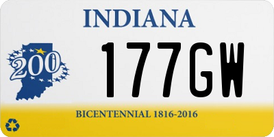 IN license plate 177GW