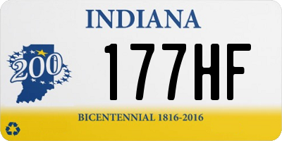 IN license plate 177HF
