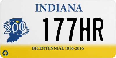 IN license plate 177HR