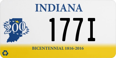 IN license plate 177I