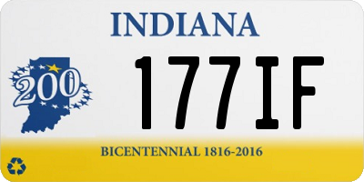 IN license plate 177IF