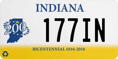 IN license plate 177IN