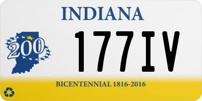 IN license plate 177IV