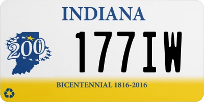 IN license plate 177IW