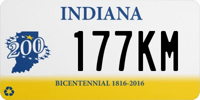 IN license plate 177KM