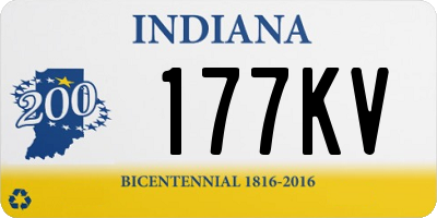 IN license plate 177KV