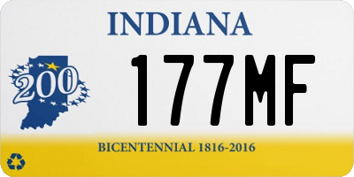 IN license plate 177MF